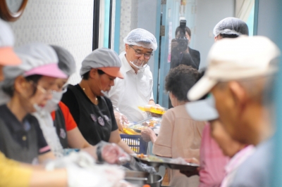 류경기 중랑구청장 애원경로식당 방문