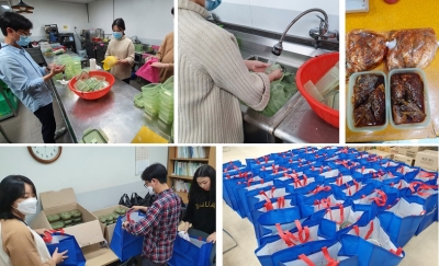 우양재단 먹거리kit긴급지원사업 진행